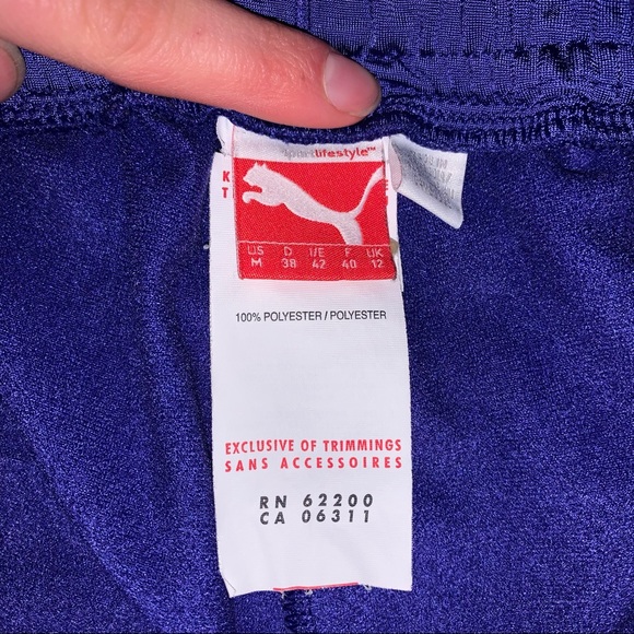 Puma purple and teal track pants size medium - Picture 4 of 4